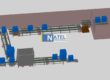 ligne de convoyeurs à chaînes à palettes en Inox