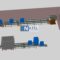 ligne de convoyeurs à chaînes à palettes en Inox